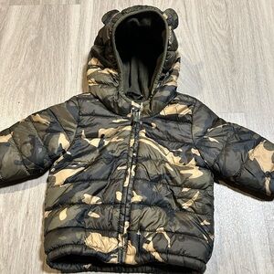 Old Navy Green and Brown Camouflage Jacket